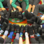 children wearing odd socks