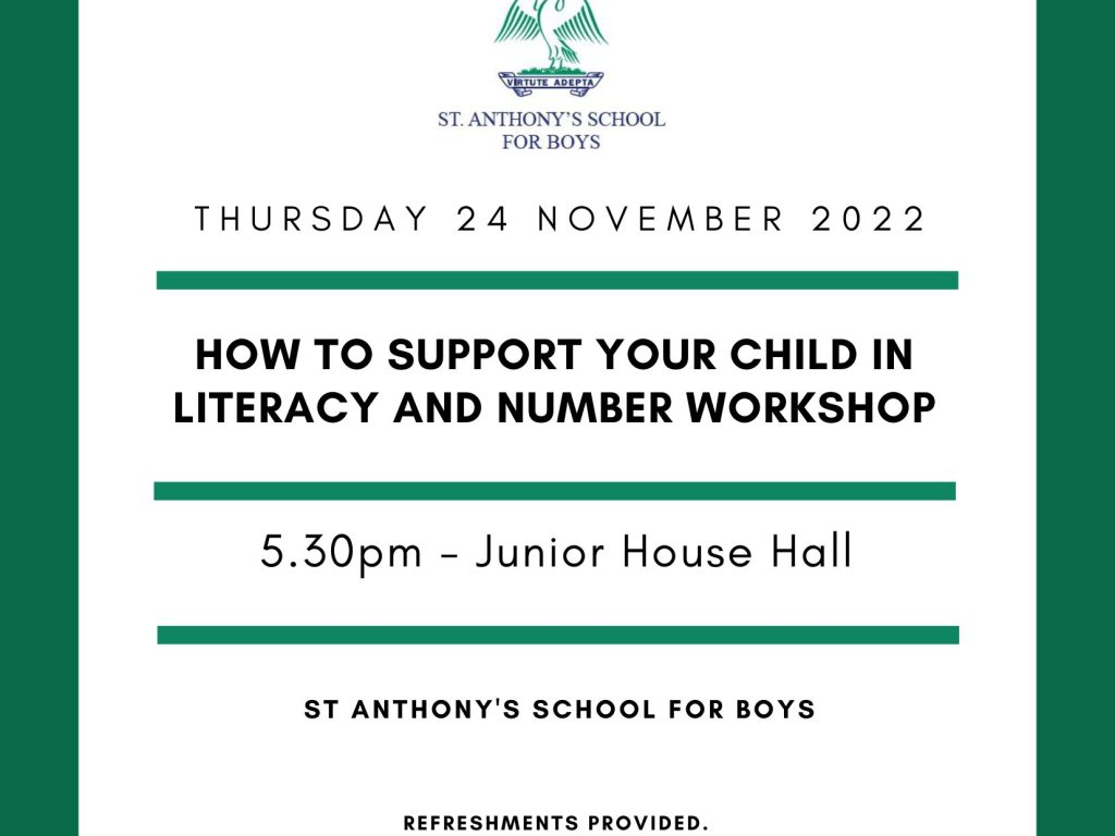 How to Support your Child in Literacy and Number Workshops